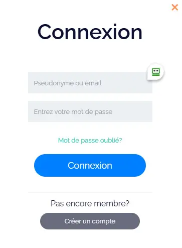Connexion des membres du RANT CASINO